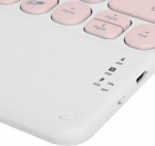 Valkyrie Kablosuz Touchpad Bluetooth Klavye - Ios Android Windows Uyumlu - TÜRKÇE Dil - Şarjlı - Ultra İnce - Type-C Giriş Pembe - 6
