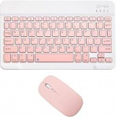 Valkyrie Bluetooth Ios Ipad Android Windows Uyumlu Klavye Mouse Seti - Sessiz - Şarjlı - Combo - Ultra İnce - Türkçe - Kablosuz Pembe - 1
