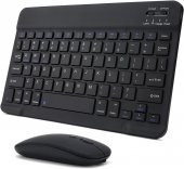 Valkyrie Bluetooth Ios Ipad Android Windows Uyumlu Klavye Mouse Seti - Sessiz - Şarjlı - Combo - Ultra İnce - Türkçe - Kablosuz Siyah - 1