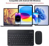 Valkyrie Bluetooth Ios Ipad Android Windows Uyumlu Klavye Mouse Seti - Sessiz - Şarjlı - Combo - Ultra İnce - Türkçe - Kablosuz Siyah - 2