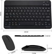 Valkyrie Bluetooth Ios Ipad Android Windows Uyumlu Klavye Mouse Seti - Sessiz - Şarjlı - Combo - Ultra İnce - Türkçe - Kablosuz Siyah - 3