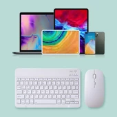 Valkyrie BL30 Bluetooth Ios Ipad Android Windows Uyumlu Klavye Mouse Seti - Sessiz - Şarjlı - Combo Beyaz - 7