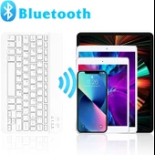 Valkyrie BL30 Bluetooth Ios Ipad Android Windows Uyumlu Klavye Mouse Seti - Sessiz - Şarjlı - Combo Beyaz - 2