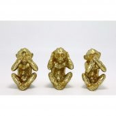 himarry Polyester 3 Maymun Dekoratif Hediyelik thumbnail 2