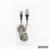 İmeng Samsung Galaxy Tab 3 Lite SM-T116 3.1A UsbA to Micro Örgülü Data ve Şarj Hızlı Kablosu Gri - 4