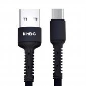 İmeng Lenovo TAB M10 TB-X605LC LTE 3A UsbA to Micro Pro Braided Örgülü Data ve Hızlı Şarj Kablosu Siyah - 1