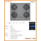 Silverline CS5623S01 Gri Cam Ankastre Ocak 9 Kademeli - 2