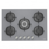 Silverline CS5622S01 Gri Cam Ankastre Ocak Woklu 9 Kademeli Emaye Izgaralı - 1