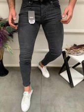 Enerjin 1975 Original Slim Fit Gri Jeans-4094T - 1