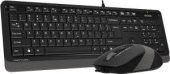 A4 Tech F1010 Usb Kablolu Q Klavye Mouse Seti Gri - 2