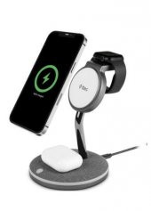 Ttec AirCharger Trio M MagSafe Uyumlu 3ü 1 Arada iPhone  Apple Watch AirPods Kablosuz Hızlı Şarj Standı - 1
