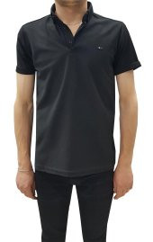 Quıcmen Yakalı Slim Fit Kısa Kol Erkek Tişört-6088 - 1