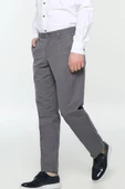 Yazı Armür Klasik Kesim Erkek Keten Pantolon - 2