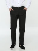 Yazı Armür Klasik Kesim Erkek Keten Pantolon - 5