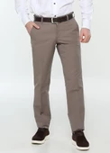 Yazı Armür Klasik Kesim Erkek Keten Pantolon - 6