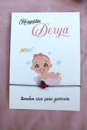 40 Adet Bebek Hediyelik Uğur Böcekli Şans Bilekliği - Mevlid Hediyesi - Baby Shower - 4
