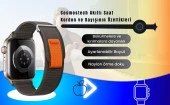 Cosmostech Akıllı Saat Watch için Uyumlu 42MM 44MM 45MM 49MM 1/2/3/4/5/6/se/7/8/ultra Hasır Kordon ve Kayışı Gri(Mavi) - 7