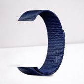 Cosmostech Akıllı Saat Watch için Uyumlu 42,44,45,49MM, 1/2/3/4/5/6/se/7/8/Ultra Metal Seri Kordon ve Kayışı Lacivert - 1