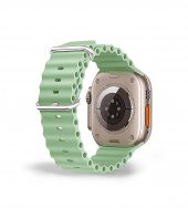 Cosmostech Akıllı Saat Watch için Uyumlu 42MM 44MM 45MM 49MM 1/2/3/4/5/6/se/7/8/ultra Akıllı Saat Silikon Kordon ve Kayışı Açık Yeşil - 2