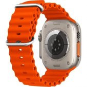 Cosmostech Akıllı Saat Watch için Uyumlu 42MM 44MM 45MM 49MM 1/2/3/4/5/6/se/7/8/ultra Akıllı Saat Silikon Kordon ve Kayışı Turuncu - 1