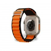 Cosmostech Akıllı Saat Watch için Uyumlu 42MM 44MM 45MM 49MM 1/2/3/4/5/6/se/7/8/ultra Çift Katman Kordon ve Kayışı Siyah(Turuncu) - 1