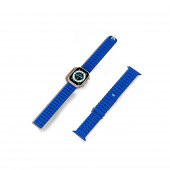 Cosmostech Akıllı Saat Watch için Uyumlu 42MM 44MM 45MM 49MM 1/2/3/4/5/6/se/7/8/ultra Akıllı Saat Silikon Kordon ve Kayışı Mavi - 3
