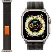 Cosmostech Akıllı Saat Watch için Uyumlu 42MM 44MM 45MM 49MM 1/2/3/4/5/6/se/7/8/ultra Hasır Kordon ve Kayışı Koyu Gri(Turuncu) - 2