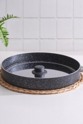 Balık Tavası 30 Cm Kapaklı Tava Granit Bazlama Börek Tavası - 3
