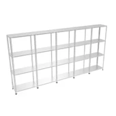 4 Katlı 5'li Galvaniz Çelik Raf - Depo, Arşiv, Kiler, Dosya, Market Rafı  31x75 cm 100 cm 0.70 mm - 1