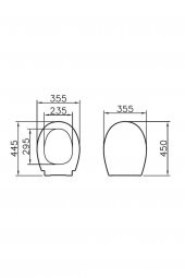 Vitra S20 Round Universal Klozet Kapağı Duroplast - Üstten Sıkmalı Yavaş Kapanır - Beyaz - 2