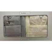 Özdilek Ditsy Krem Gri Aile Seti 6096 - 1