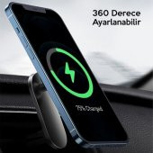 Baseus Magsafe Uyumlu 15W İphone 15 15 Pro Max Şarj Araç Şarjı İphone Araç içi Telefon Tutucu Şarjı - 5