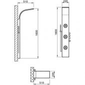 Vitra MDS-06 Masajlı Duş Sistemi - 160x22 - Krom - 2