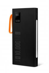 Powerway 10.000 Mah Pd 22.5W Dahili Kablolu Hızlı Şarj Gerçek 10.000 Mah QC10 Siyah Powerbank - 1