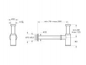 Vitra Origin Lavabo Sifonu - T Tipi - Krom - 2