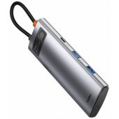BASEUS 100W 7in1 Type-C HUB Adaptör Çoklayıcı Type-C 2*USB 3.0 HDMI 4K HD RJ45 SD TF Girişli - 1