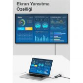 BASEUS 100W 7in1 Type-C HUB Adaptör Çoklayıcı Type-C 2*USB 3.0 HDMI 4K HD RJ45 SD TF Girişli - 5