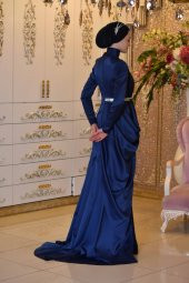 AFRA LACİVERT ABİYE ELBİSE - 7