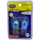 Carub Diadem Ampul Krom Amber Park Sinyal Ampulü Gündüz Farı T20 WY21/5W 12V Turuncu Işık Colormatik 2li Takım - 1