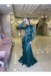 Afra Zümrüt Abiye Elbise - 1