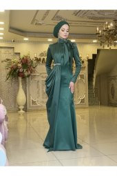 Afra Zümrüt Abiye Elbise - 3