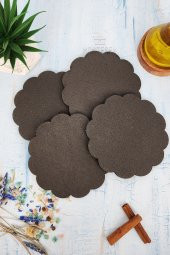 Renkli Desenli Nihale Ahşap Tencere Tava Çaydanlık Atlığı Nihale Seti 4 lü Set thumbnail 5