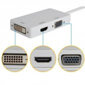 Mini Displayport Hdmi Vga Dvi Çevirici Dönüştürücü Adaptör Thunderbolt Display Port Kabl - 2