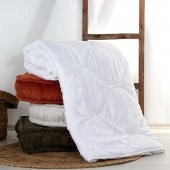 Tek Kişilik Antialerjik Microfiber Yorgan Beyaz 155x215 - 1