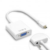 Micro Hdmi To Vga Çevirici Dönüştürücü Adaptör (Ses Destekli) - 1
