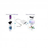 Micro Hdmi To Vga Çevirici Dönüştürücü Adaptör (Ses Destekli) - 4