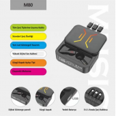 Power M80 2000 mAh Powerbanklı Bluetooth Kablosuz Kulaklık - 3