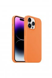 Buff Iphone 14 Pro Max Rubber Fit Kılıf Light Orange - 1