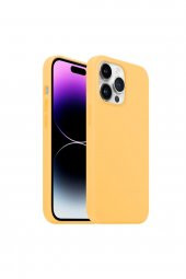 Buff Iphone 14 Pro Max Rubber Fit Kılıf Yellow - 1