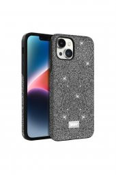 Buff Iphone 14 Diamond Series Kılıf Dark Silver - 1